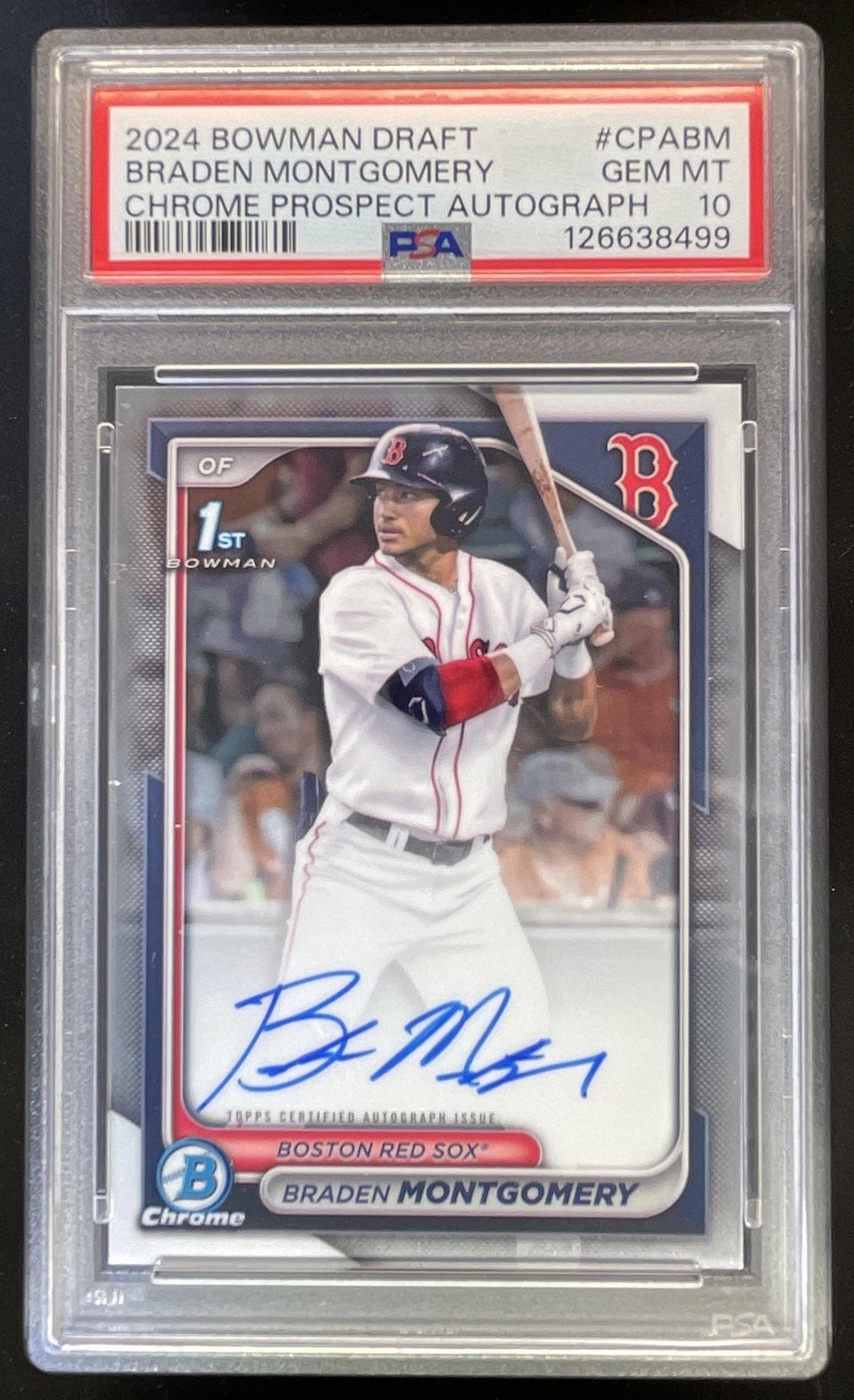 2024 Bowman Draft Chrome Prospect #CPA-BM Braden Montgomery RC Auto PSA 10