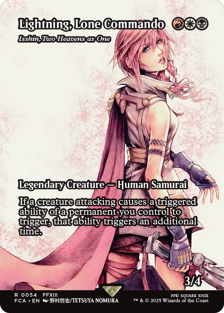 Isshin, Two Heavens as One (FCA-054) - FINAL FANTASY: Through the Ages / Lightning, Lone Commando (Borderless)