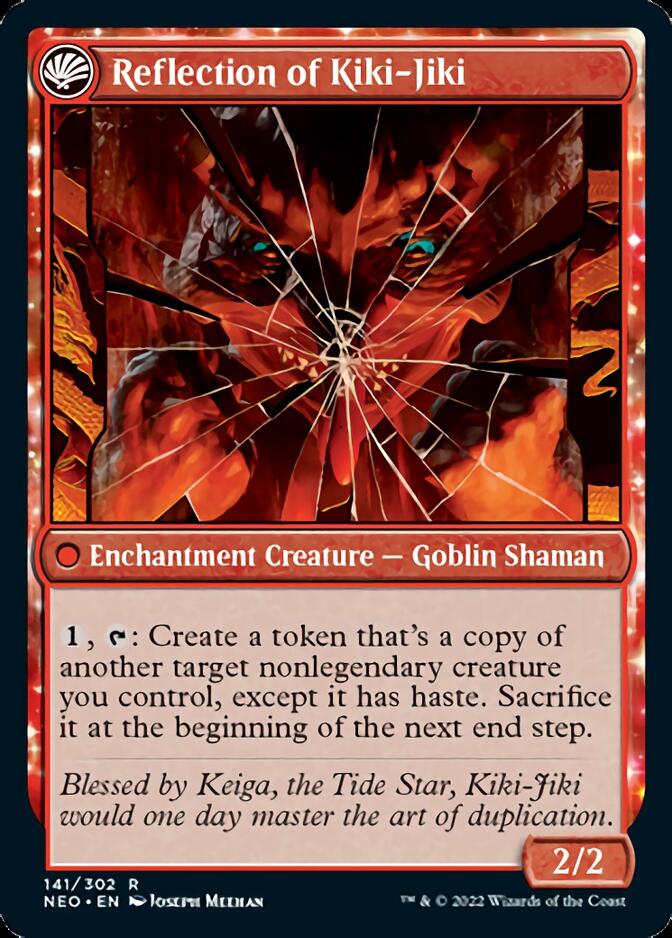 Fable of the Mirror-Breaker // Reflection of Kiki-Jiki (NEO-141) - Kamigawa: Neon Dynasty: (fandfc, enchantment)