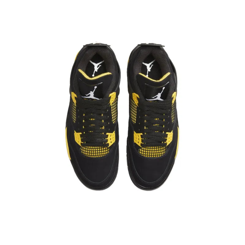 Air Jordan 4 Retro Thunder – Men's Iconic Sneakers (Black/Tour Yellow)