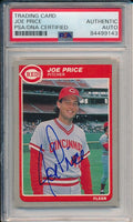 Joe Price Cincinnati Reds Signed/Autographed 1985 Fleer Card #548 PSA/DNA 166123