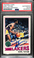 Earl Tatum Signed 1977 Topps Card #122 Los Angeles Lakers PSA/DNA 185731