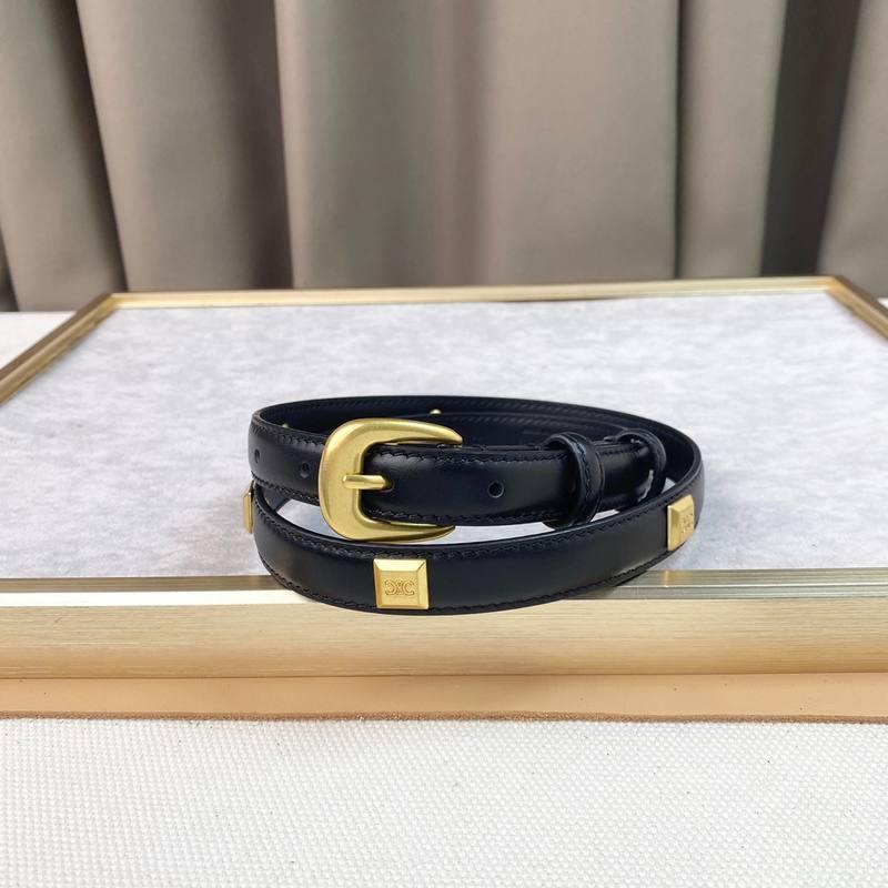 Celine Women Gold Buckle Belt 'Black'