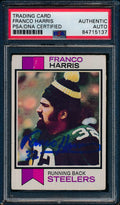 1973 TOPPS Rookie Franco Harris HOF #89 Card Signed Steelers PSA/DNA 176344