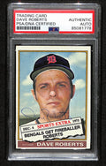Dave Roberts Signed 1976 Topps Card #649T Detroit Tigers PSA/DNA 184594
