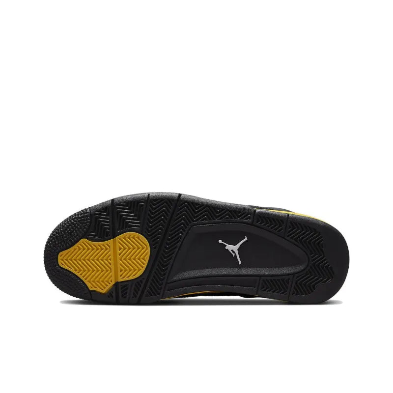 Air Jordan 4 Retro Thunder – Men's Iconic Sneakers (Black/Tour Yellow)