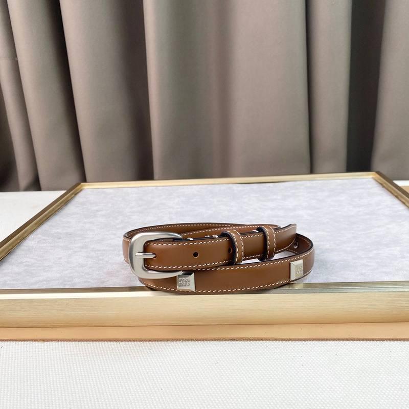 Celine Women Silver Buckle Belt 'Brown'