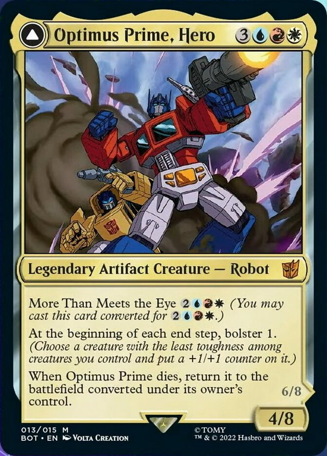 Optimus Prime, Hero // Optimus Prime, Autobot Leader (BOT-013) - Transformers: (convertdfc) Foil
