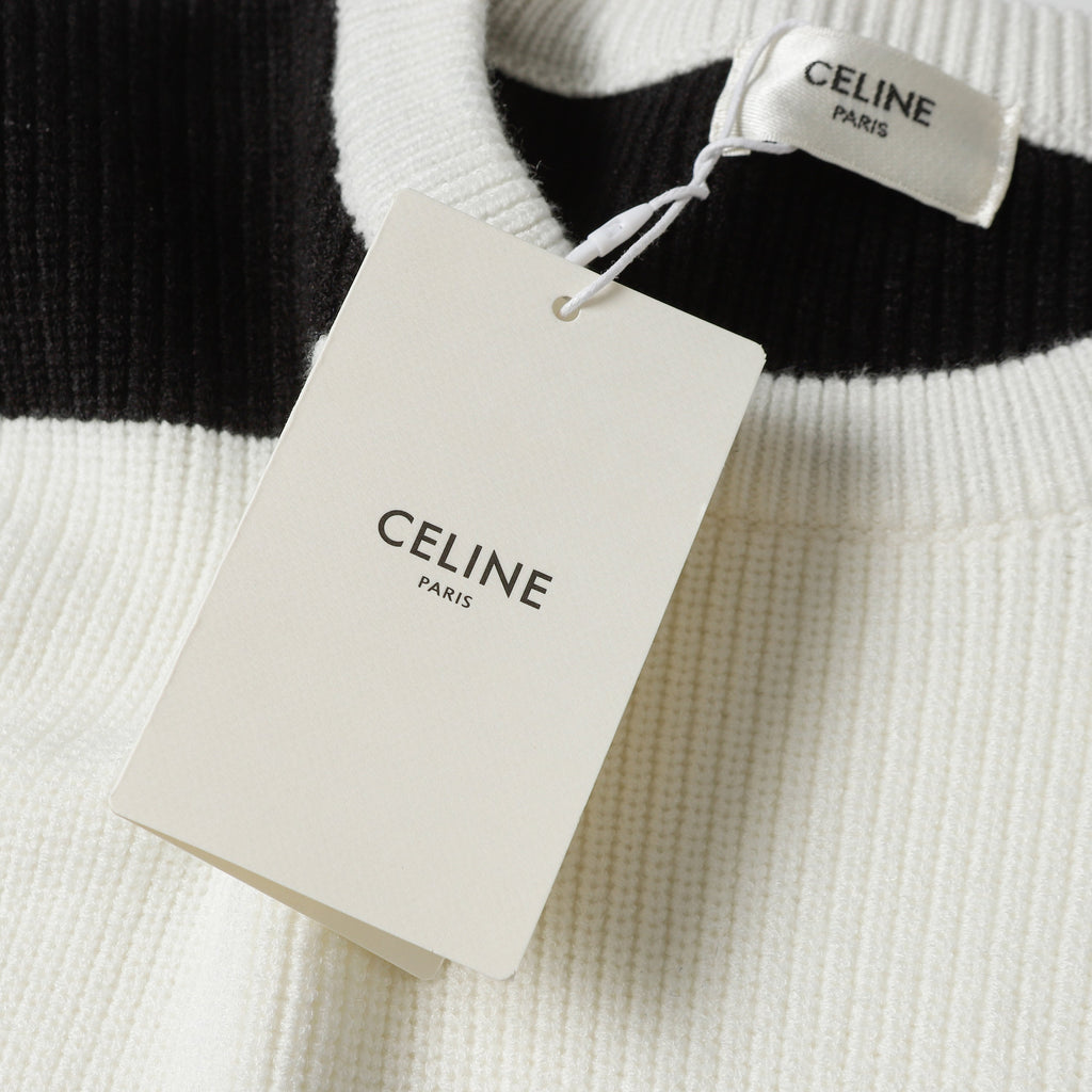 CELINE Large Silhouette Striped Sweater