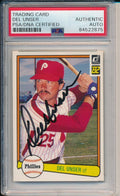 Del Unser Philadelphia Phillies Signed 1982 Donruss Card #273 PSA/DNA 166242