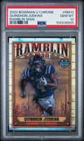Graded 2023 Topps Bowman U Chrome Quinshon Judkins #RM10 Ramblin Man Rookie RC Football Card PSA 10 Gem Mint