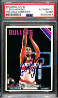 Clem Haskins Autographed 1975-76 Topps Card #173 Bullets PSA/DNA 184837