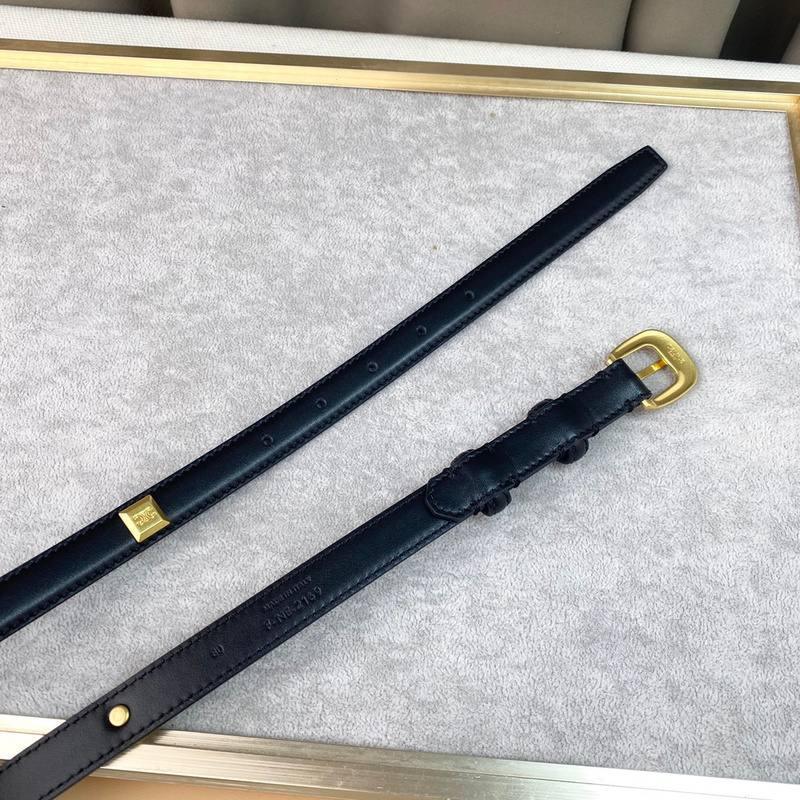 Celine Women Gold Buckle Belt 'Black'