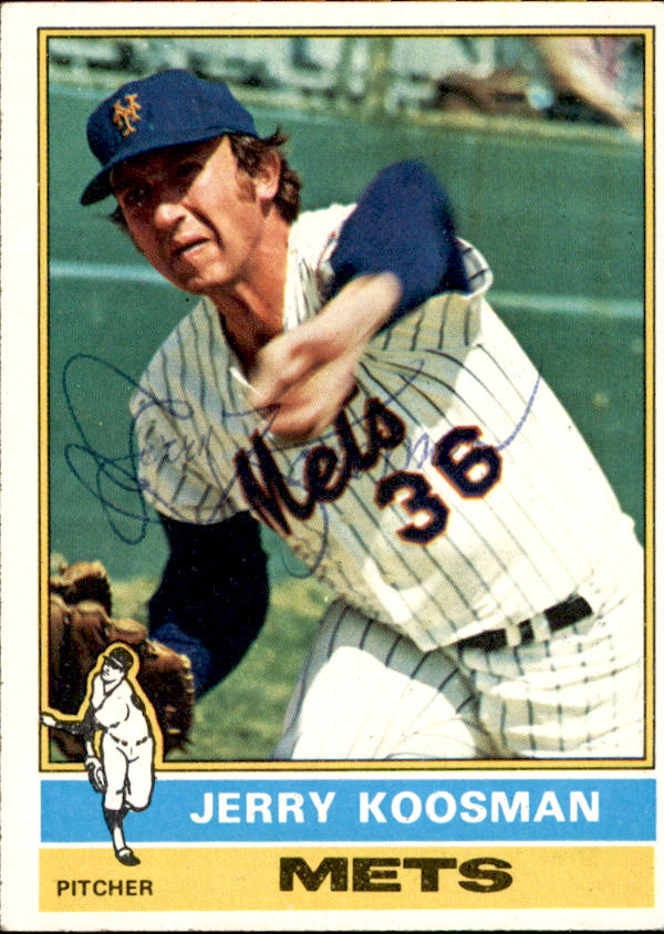 Jerry Koosman Autographed 1976 TOPPS Card #64 New York Mets 183486