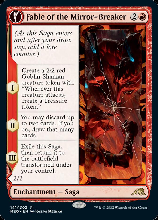 Fable of the Mirror-Breaker // Reflection of Kiki-Jiki (NEO-141) - Kamigawa: Neon Dynasty: (fandfc, enchantment)