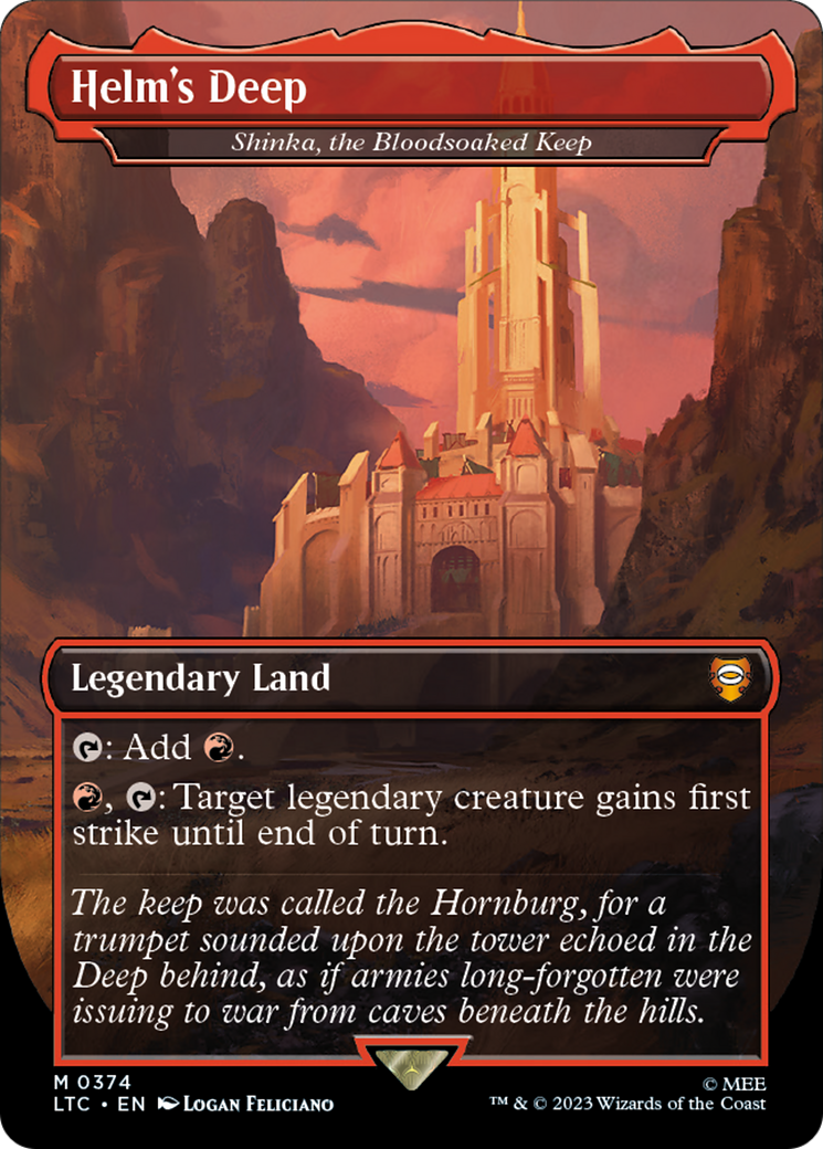 Shinka, the Bloodsoaked Keep (LTC-374) - Tales of Middle-earth Commander / Helm's Deep (Borderless) Foil