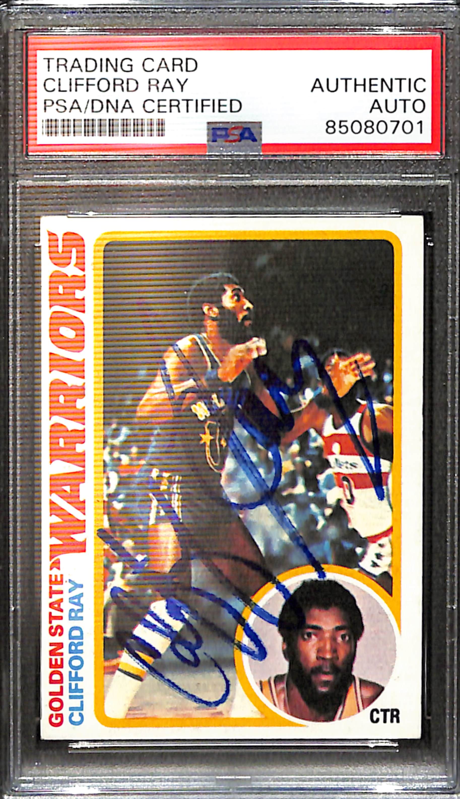 Clifford Ray Signed/Auto 1978 Topps Card #33 Warriors PSA/DNA 185416