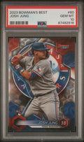 Graded 2023 Topps Bowmans Best Josh Jung #60 Rookie RC Baseball Card PSA 10 Gem Mint