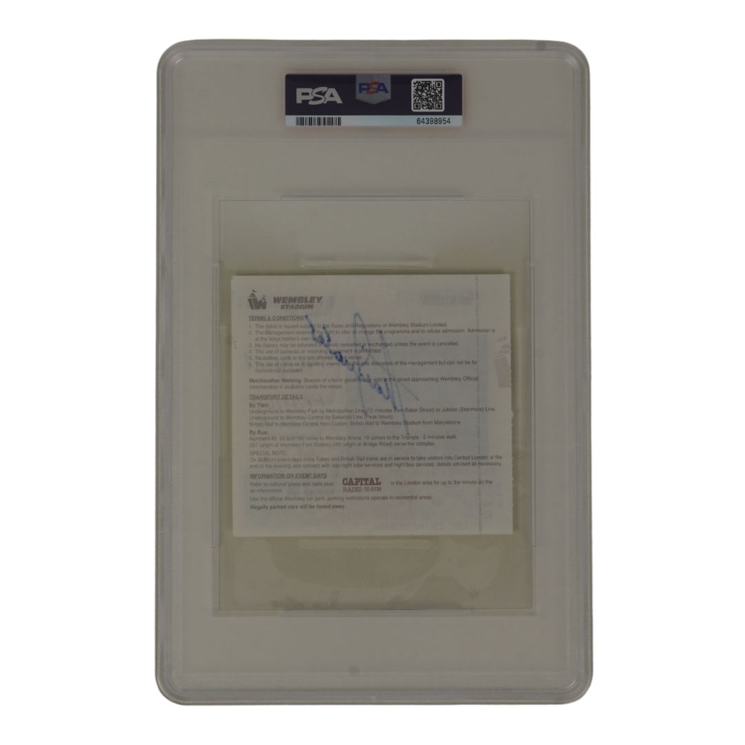 Alan Shearer Signed 1992 England Pro Debut and First Goal Match Ticket – PSA 2