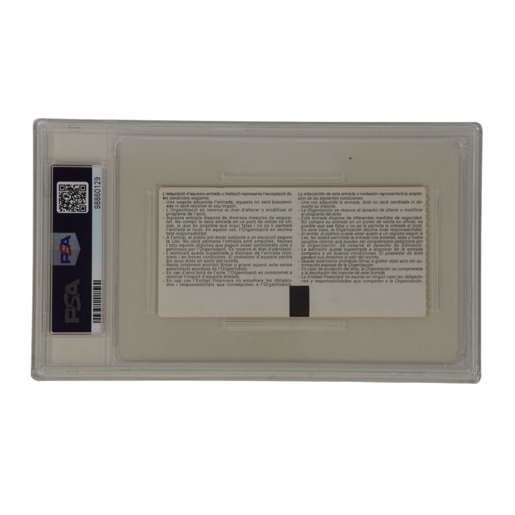Xavi Signed 2000 First Goal for Catalonia Match Ticket – PSA 5