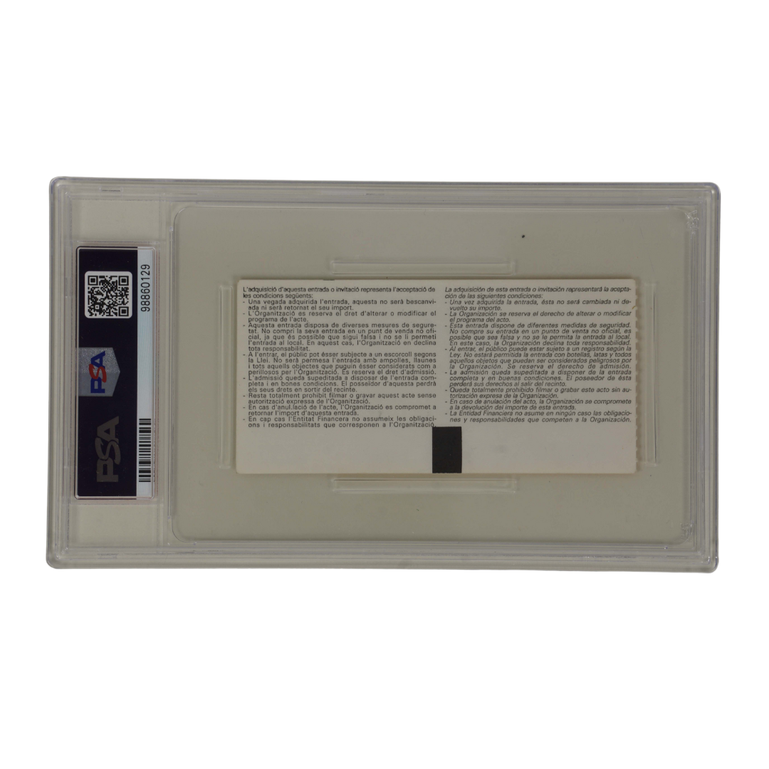 Xavi Signed 2000 First Goal for Catalonia Match Ticket – PSA 5