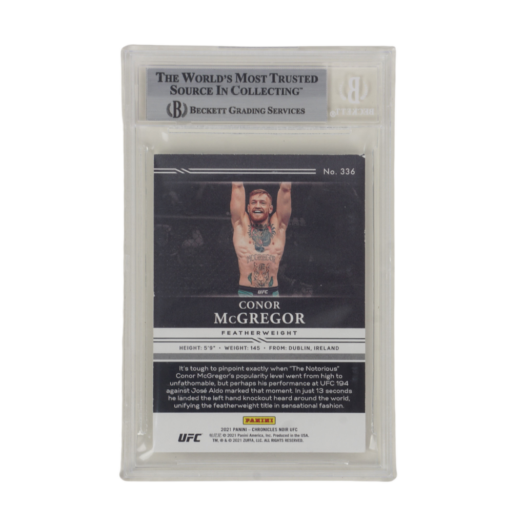 Conor McGregor Signed 2021 Panini Noir UFC #336 – BGS Autograph Authentic