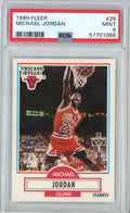 Graded 1990 Fleer Michael Jordan #26 Basketball Card PSA 9 Mint