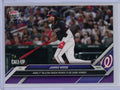 2024 Topps Now James Wood #373 Purple #/25 Rookie RC Baseball Card