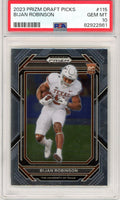 Graded 2023 Panini Prizm Draft Picks Bijan Robinson #115 Rookie RC Football Card PSA 10 Gem Mint