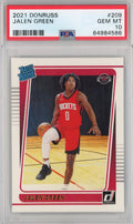 Graded 2021-22 Panini Donruss Jalen Green #209 Rookie RC Basketball Card PSA 10 Gem Mint