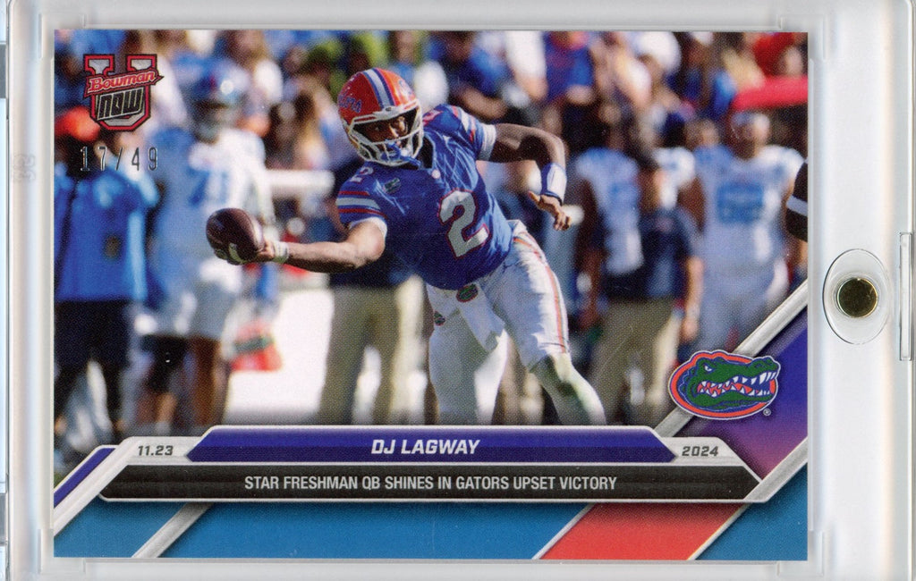 2024 Topps Bowman U Now DJ Lagway #46 Blue /49 Florida Gators Rookie RC Football Card