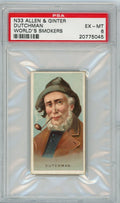 Graded 1888 Allen & Ginter World's Smokers N33 Dutchman Baseball Tobacco Card PSA 6