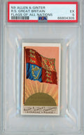 Graded 1887 N9 Allen & Ginter Flags of all Nations R.S. Great Britain Baseball Tobacco Card PSA 5