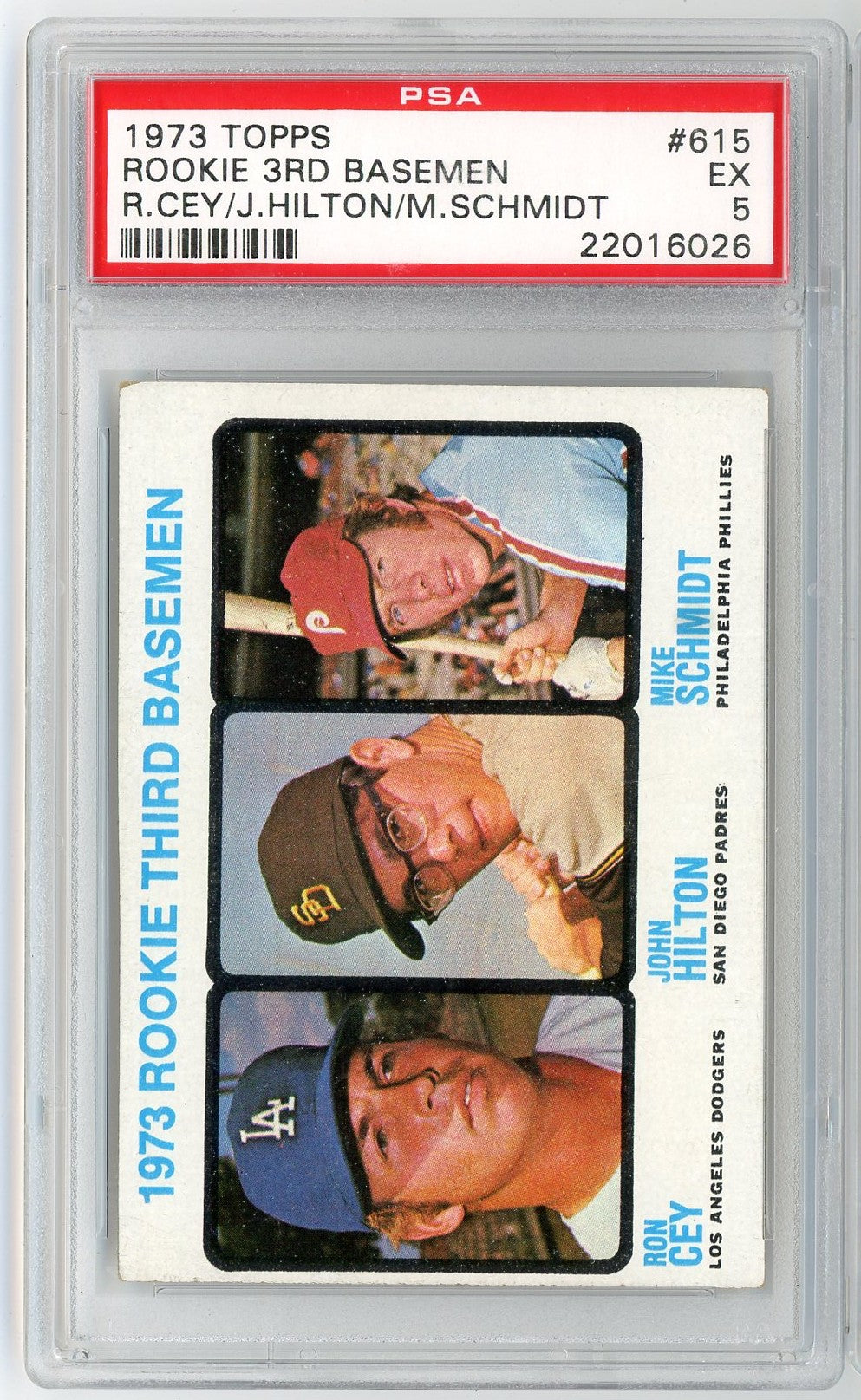 Graded 1973 Topps Mike Schmidt #615 Rookie RC Baseball Card PSA 5 EX
