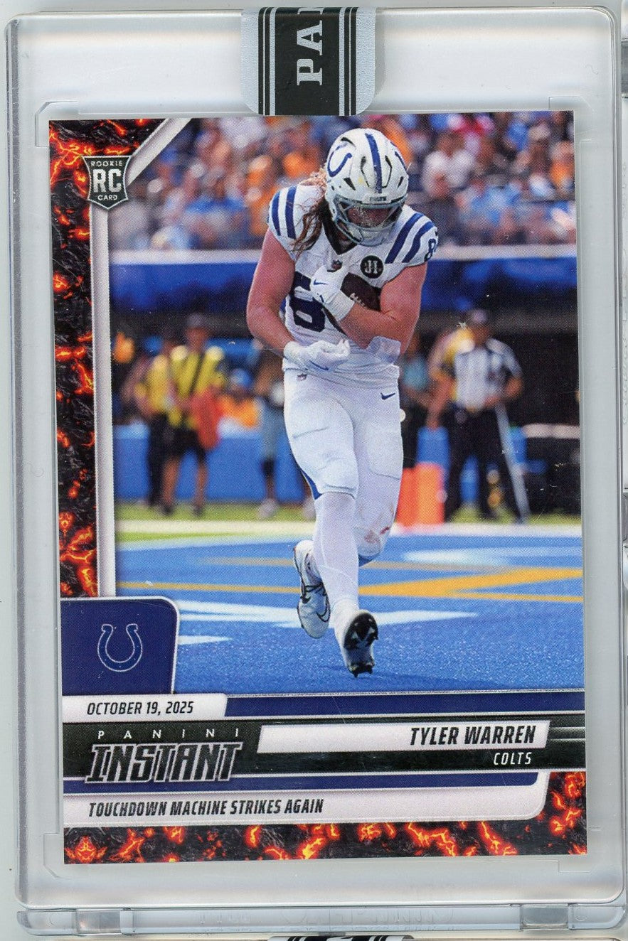 2025 Panini Instant Tyler Warren #164 Magma 1/1 Indianapolis Colts Rookie RC Football Card