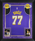 Lakers Luka Doncic Signed Purple Nike Swingman Framed Jersey PSA/DNA #AP94188