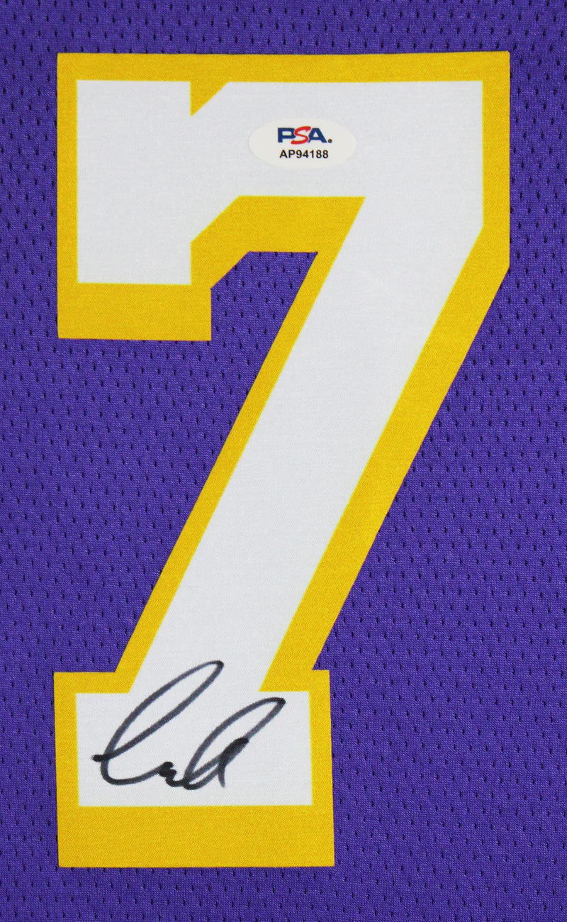 Lakers Luka Doncic Signed Purple Nike Swingman Framed Jersey PSA/DNA #AP94188