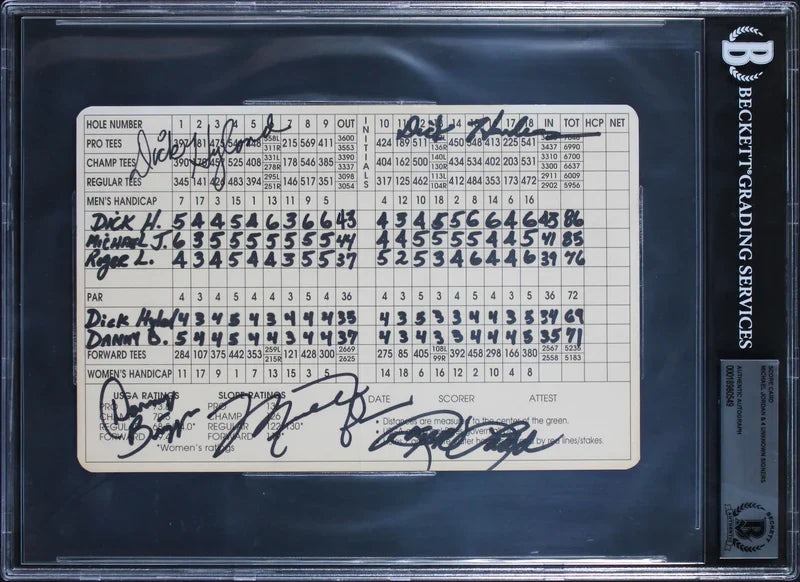 Michael Jordan Signed The Golf Club At Desert Mountain Scorecard BAS