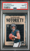 Graded 2024 Panini Mosaic Caleb Williams #18 Notoriety Rookie RC Football Card PSA 10 Gem Mint