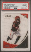 Graded 2021 Panini Chronicles Ja'Marr Chase #CVR5 Clear Vision Rookies RC Football Card PSA 10 Gem Mint
