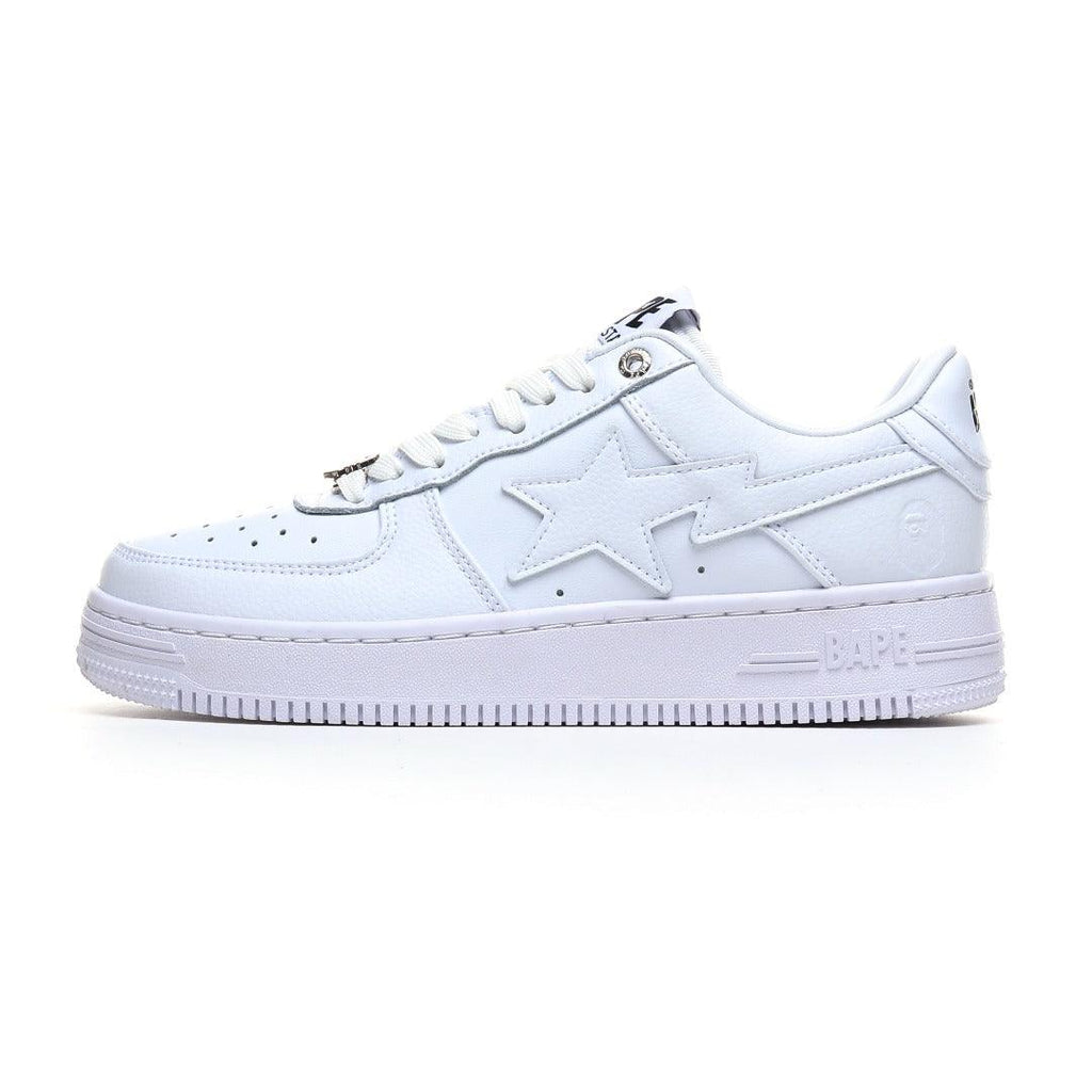 BAPE STA #3 Triple White | A Bathing Ape Sneakers | Premium Leather