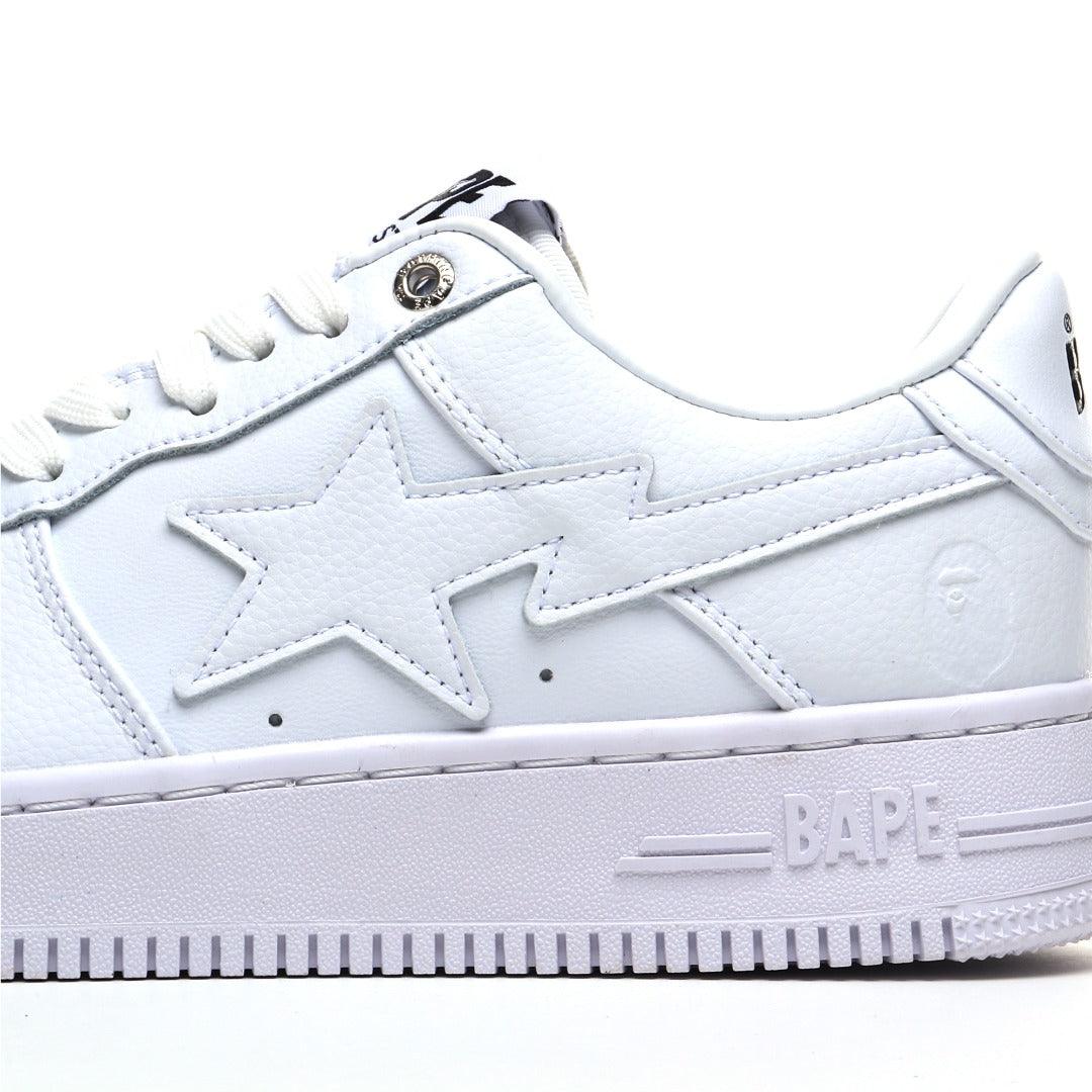 BAPE STA #3 Triple White | A Bathing Ape Sneakers | Premium Leather
