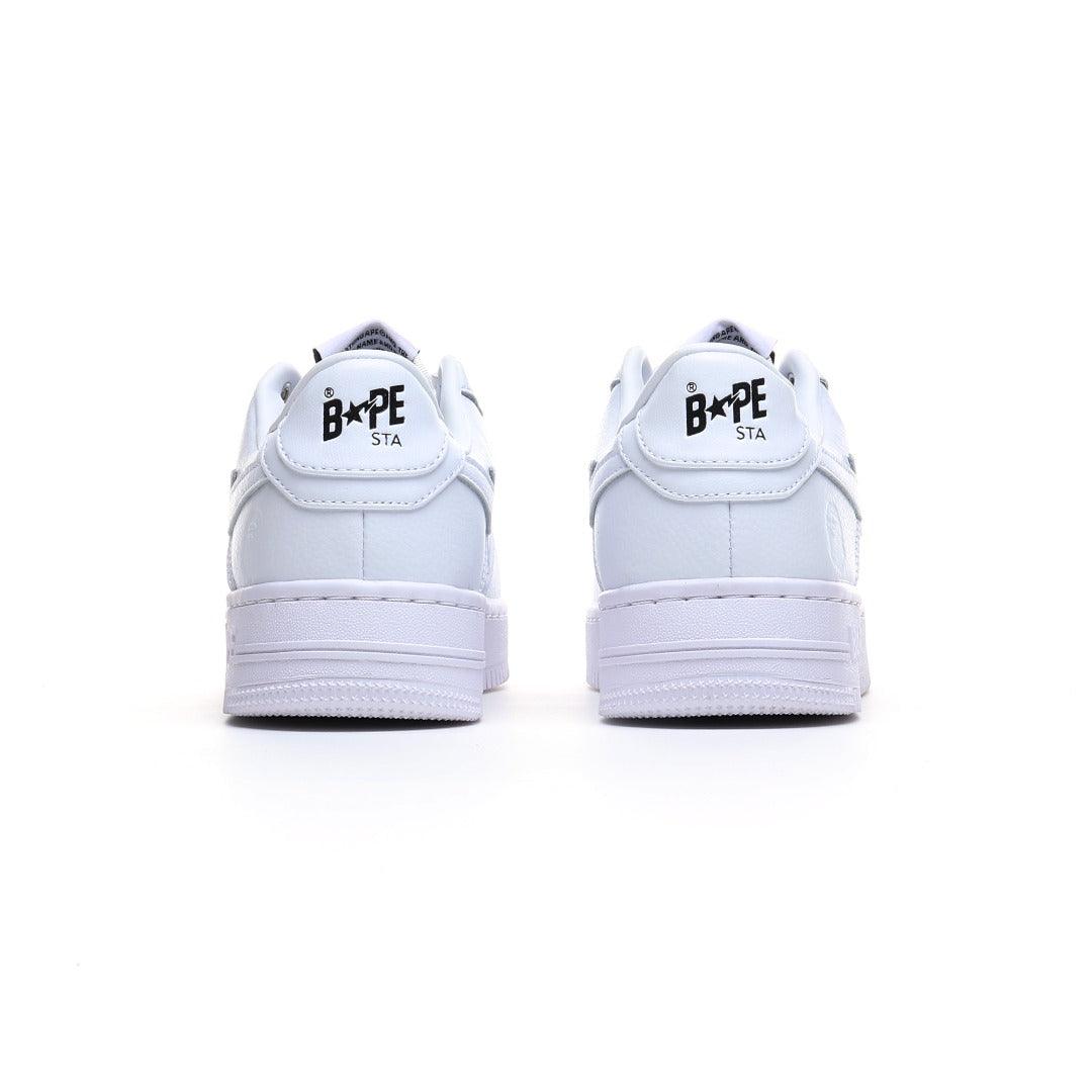 BAPE STA #3 Triple White | A Bathing Ape Sneakers | Premium Leather