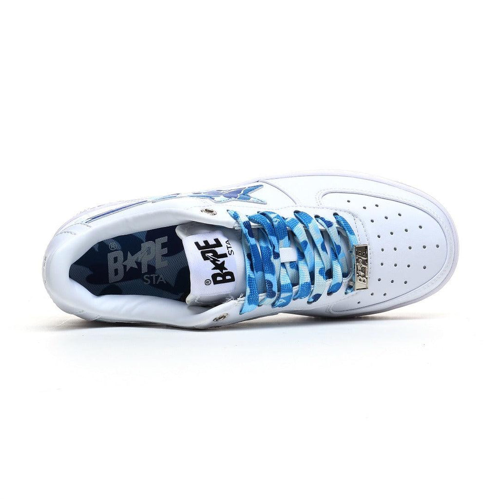 A Bathing Ape Bape Sta Low Camo White Blue Sneakers