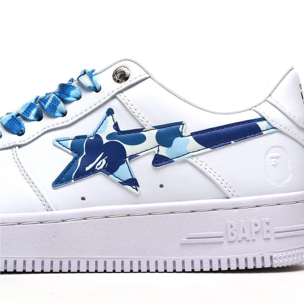 A Bathing Ape Bape Sta Low Camo White Blue Sneakers