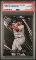 Graded 2024 Topps Chrome Black Jasson Dominguez #19 Rookie RC Baseball Card PSA 10 Gem Mint