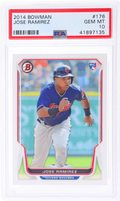 Graded 2014 Topps Bowman Jose Ramirez #176 Rookie RC Baseball Card PSA 10 Gem