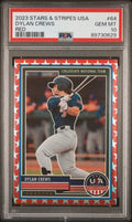 Graded 2023 Panini Stars & Stripes USA Dylan Crews #64 Red /149 Rookie RC Baseball Card PSA 10 Gem Mint