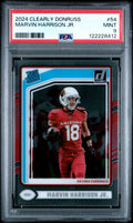 Graded 2024 Panini Clearly Donruss Marvin Harrison Jr #54 Rookie RC Football Card PSA 9 Mint